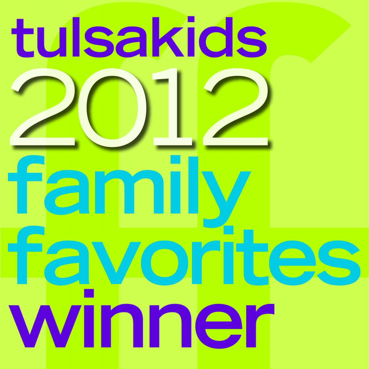Tulsa Kids 2012 Family Favorites Winner award badge for Emerson Orthodontics